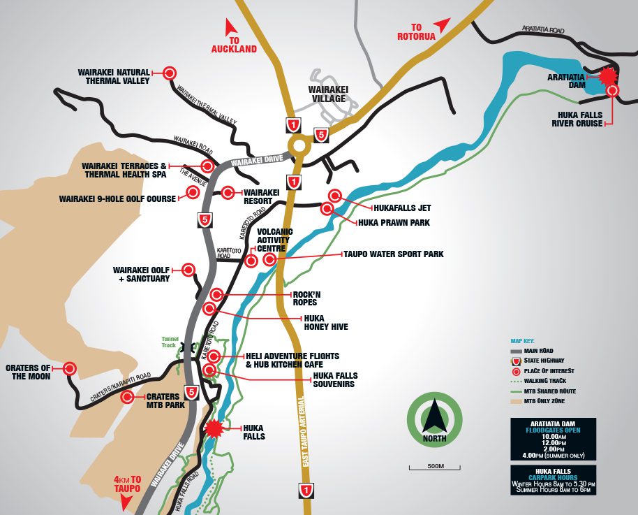 Wairakei Tourist Park Map